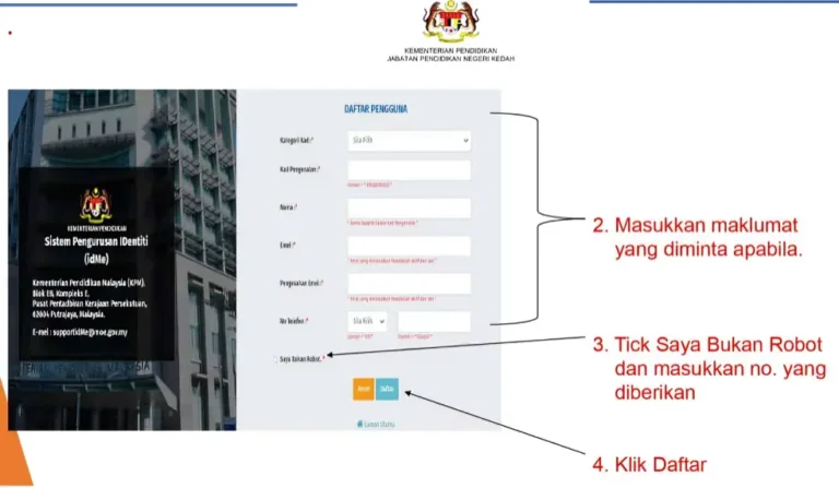 idme kpm pendaftaran tahun 1
