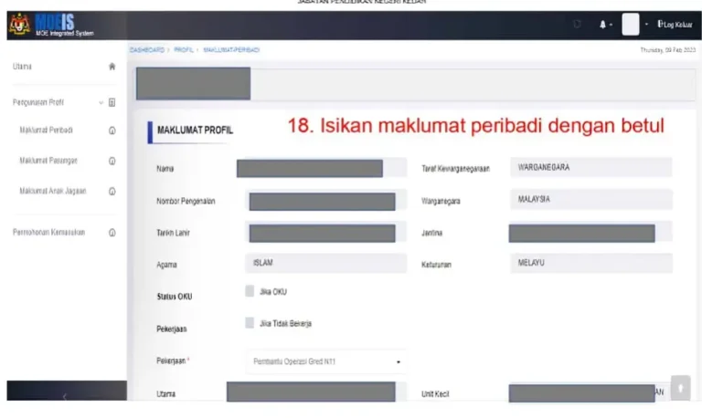 idme kpm pendaftaran tahun 1